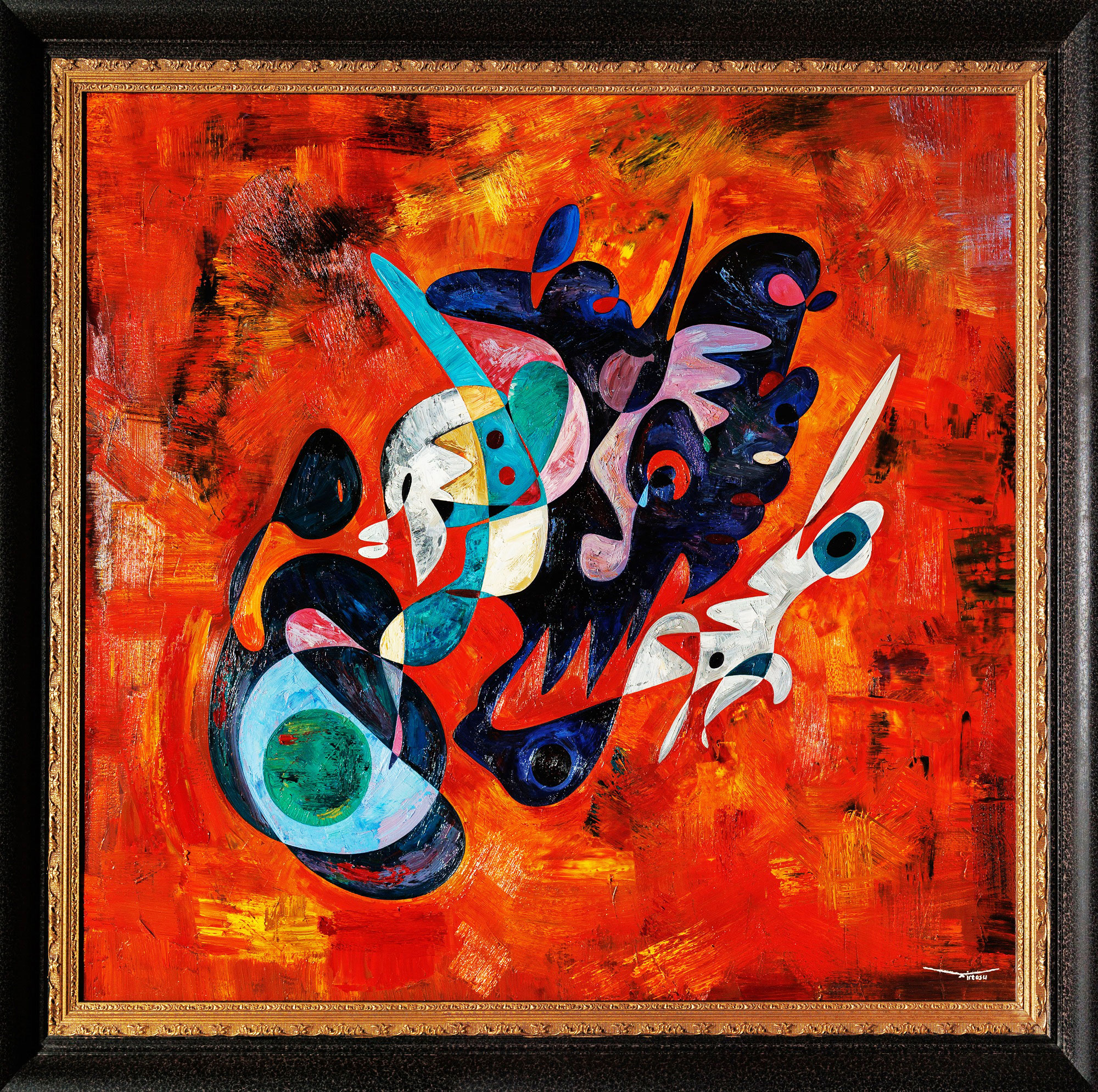 宇宙之伴侣 – monumental oil painting by Gheorghe Virtosu