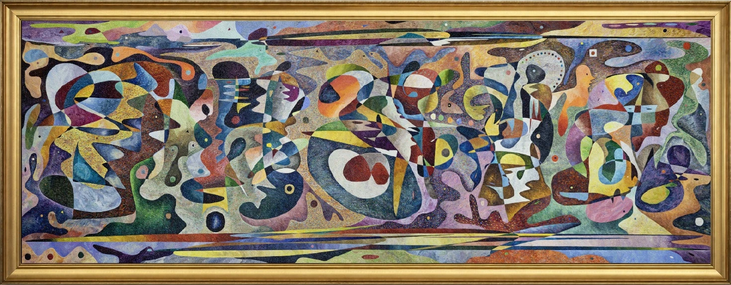 耆那教 – monumental oil painting by Gheorghe Virtosu