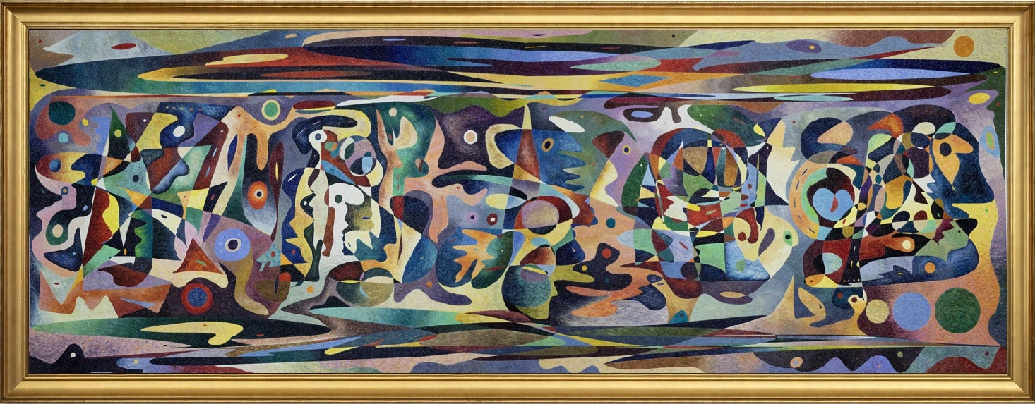 道教 – monumental oil painting by Gheorghe Virtosu